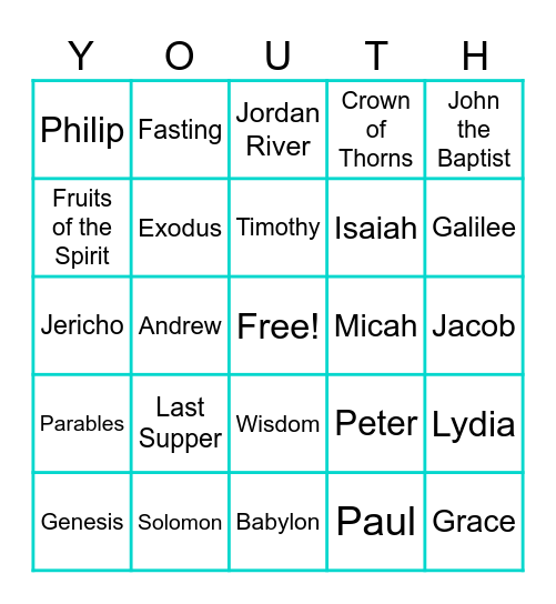 Youth Month 2026 Bingo Card