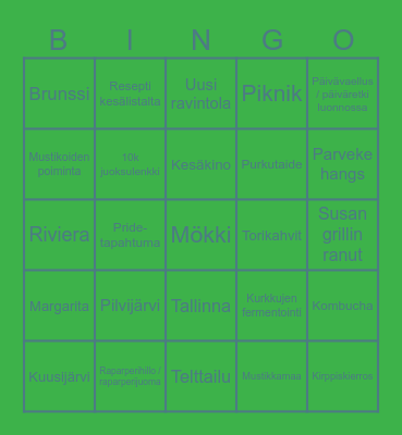 KESÄBINGO Card