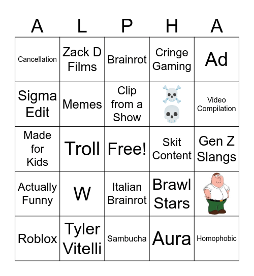 YOUTUBE SHORTS BINGO Card