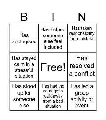 Human Bingo- Leadership edition Bingo Card