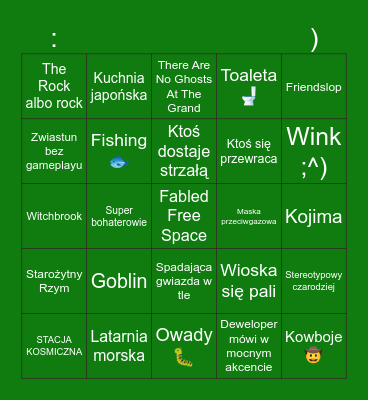 Michael Slop's Revenge Bingo Card
