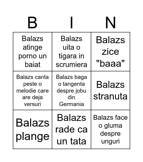 BOLO BINGOOO Bingo Card