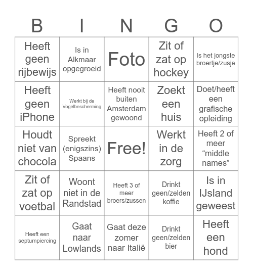 LOTJES MENSENBINGO Card