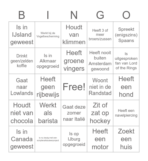 LOTJES MENSENBINGO Card