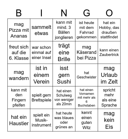 KENNLERN Bingo Card