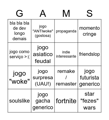 Evento de Gueimes Bingo Card