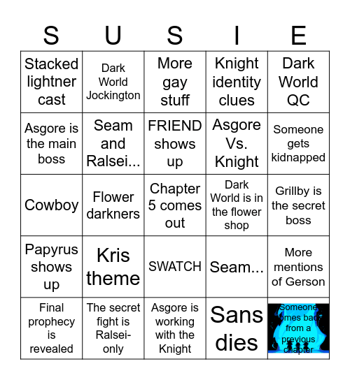 Deltarune Bingo Card Bingo Card