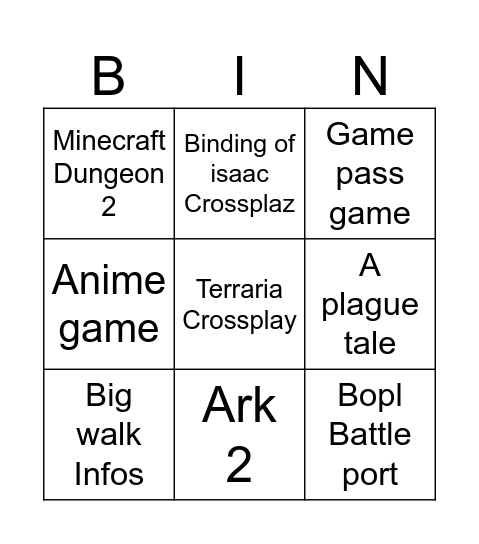 xbox showcase theories Bingo Card