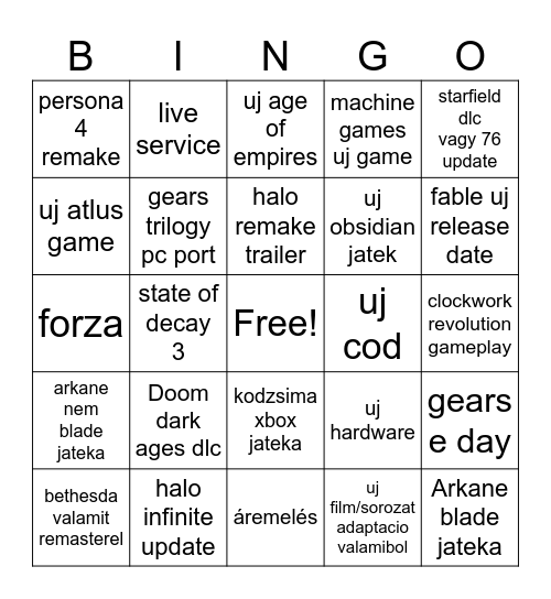 who even cares Bingo Card