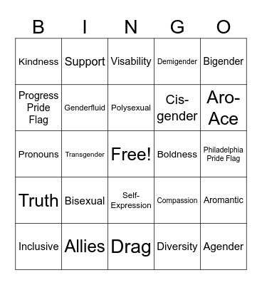 WH PRIDE BINGO Card