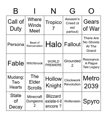 XBOXXXX Bingo Card