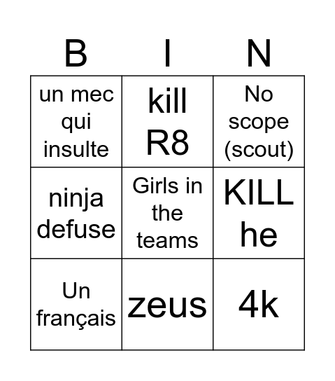 Bingo Card