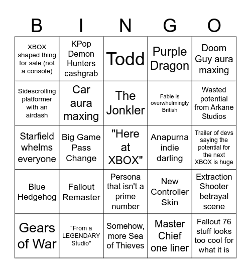 XBINGO Card