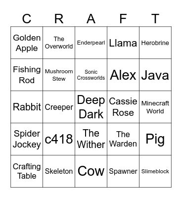 Imp Round 2 (Minecraft Bingo) Bingo Card