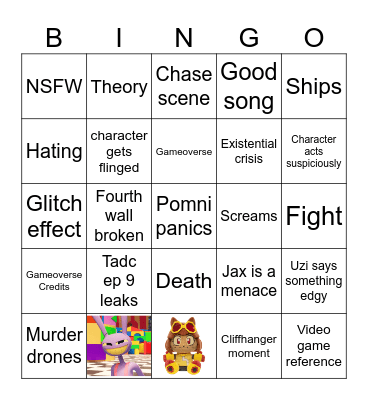 GLITCH Productions Bingo Card Bingo Card
