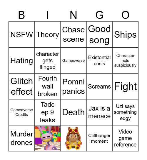 GLITCH Productions Bingo Card Bingo Card