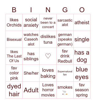 how similar are we? Bingo Card