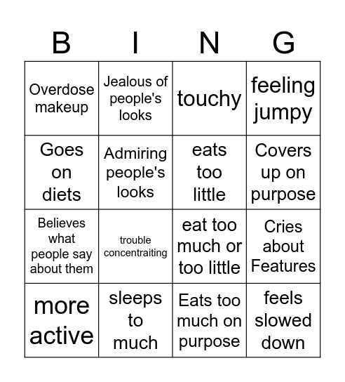 INSECURE bingo Card