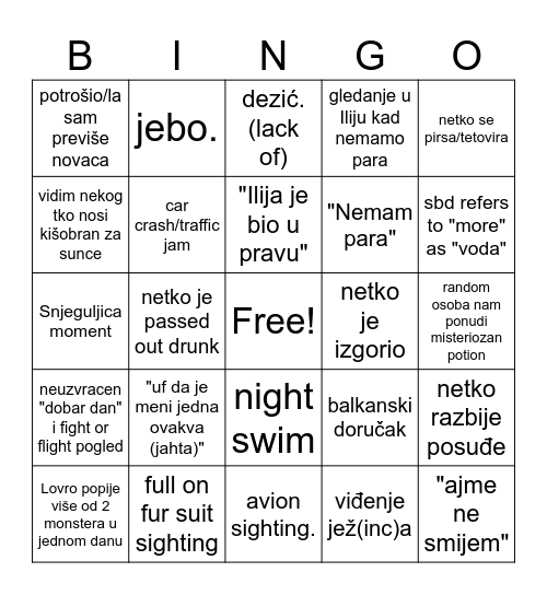 Isle of Wonders 2026 Bingo Card
