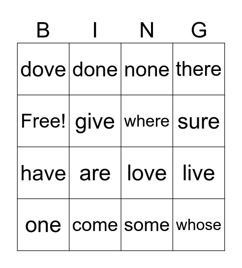 CVE Exceptions Bingo Card