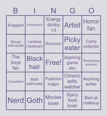 Chic bingo Card