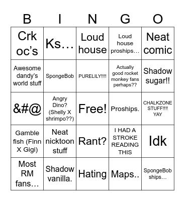 📌 (browsing form) bingo!! Bingo Card