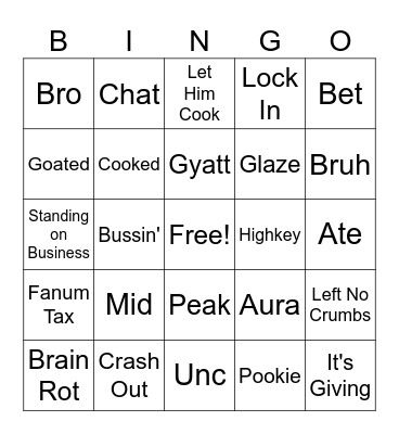 School's Out for Summer! Bingo Card