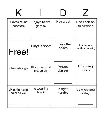 Find Someone Who... Bingo Card