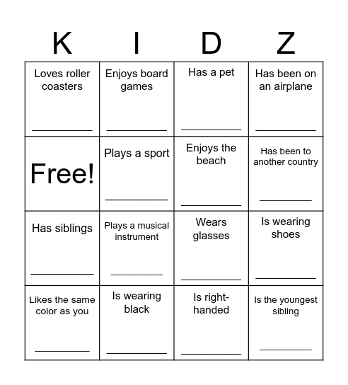 Find Someone Who... Bingo Card