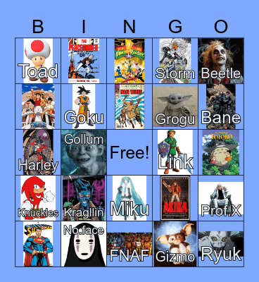 Fan Fusion Bingo Card