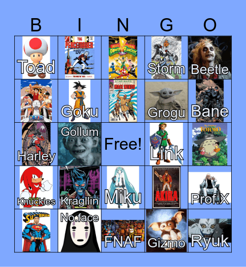 Fan Fusion Bingo Card