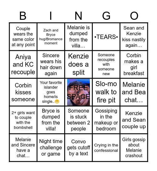 LOVE ISLAND BINGO Card