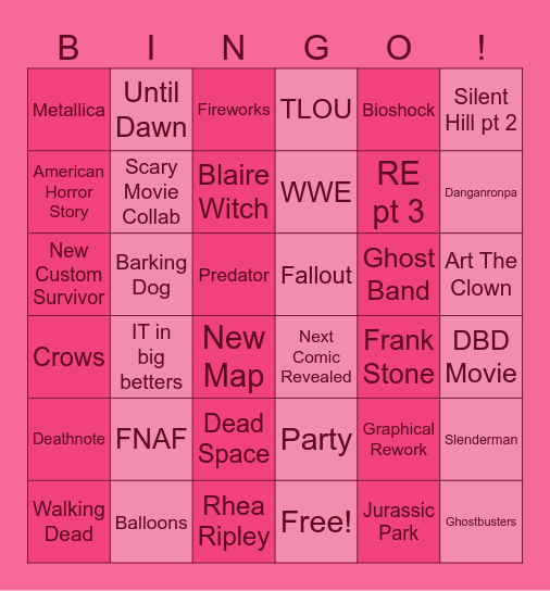 Anniversary Bingo! Bingo Card