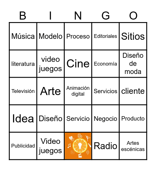 Economía Naranja Bingo Card