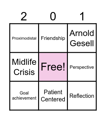 Developmental Theories Bingo Card