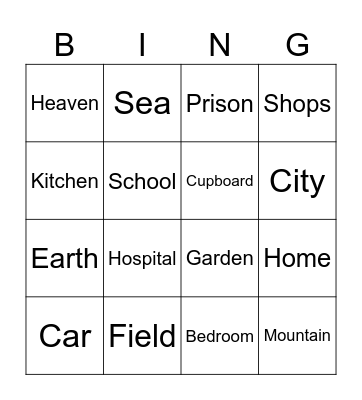 God is always with me Bingo Card