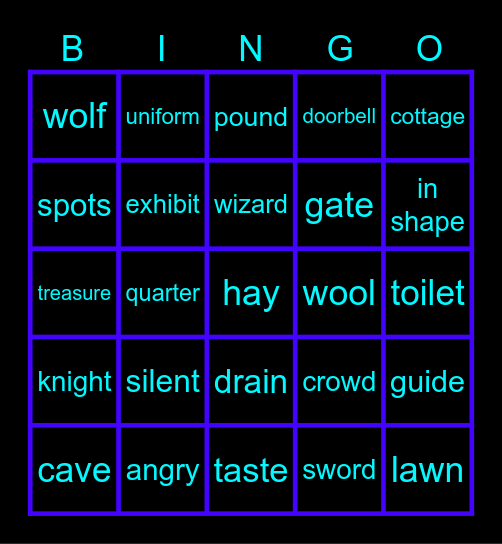 SE3 Bingo Card