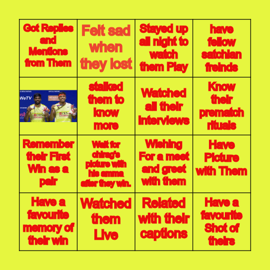 SATCHI BINGO Card