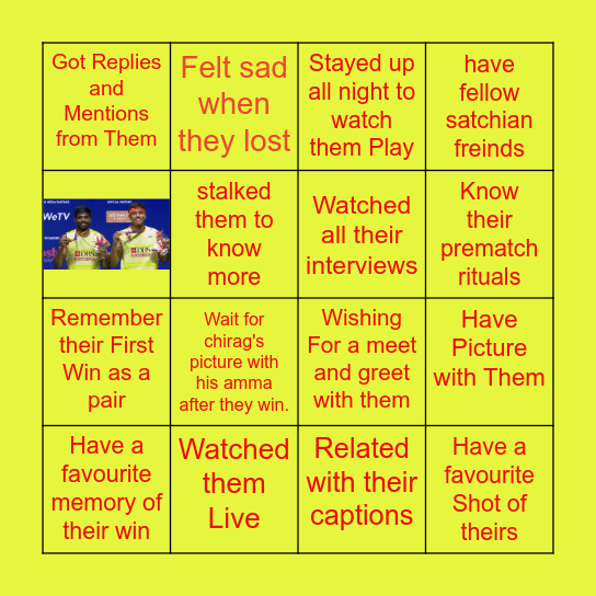 SATCHI BINGO Card