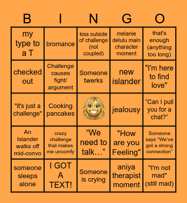 Love Island #3 Challenge edition Bingo Card