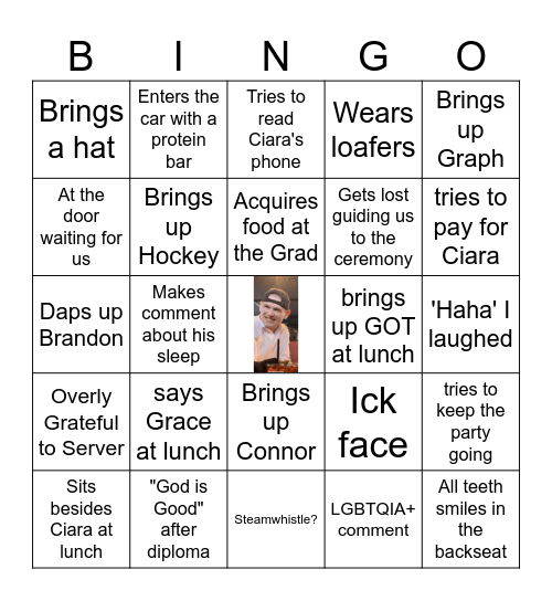 Nathanael Bingo Card
