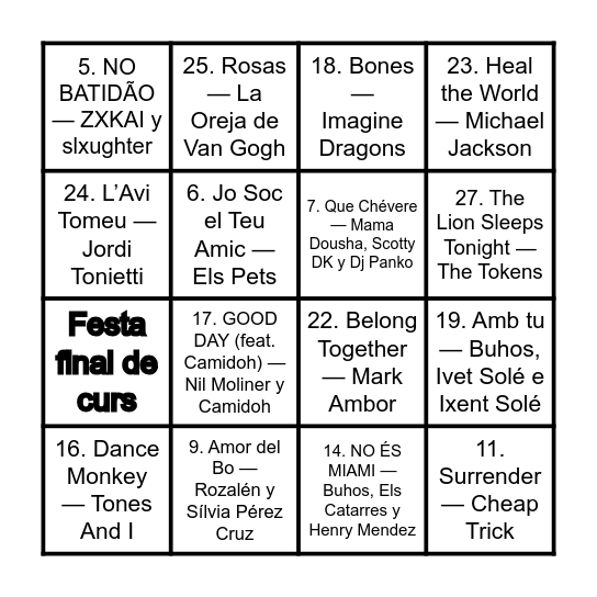 Bingo Montserrat 2026 Bingo Card
