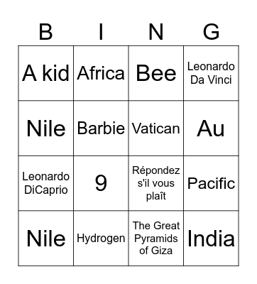 Who's Bingo? Bingo Card