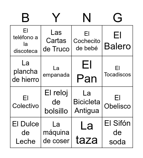 Bingo sin título Bingo Card