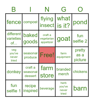 CAA10 DAY AT TERHUNE ORCHARDS Bingo Card