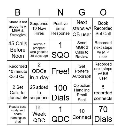 OB1 Bingo Card