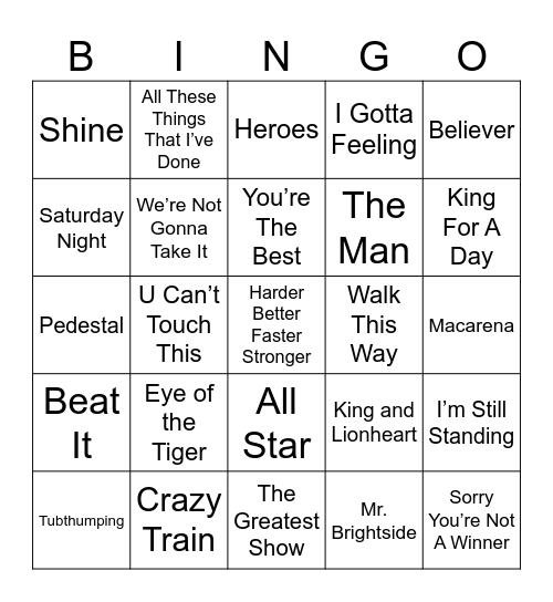 Karamara Cup Bingo Card