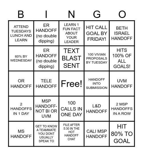 CES Bingo Card