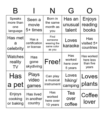 Enrollment Services Bingo Card