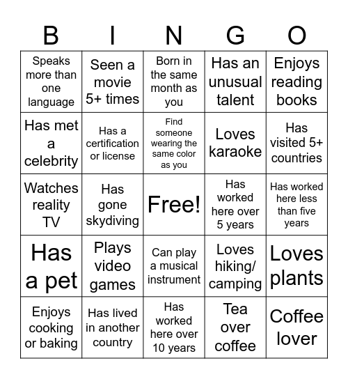 Enrollment Services Bingo Card